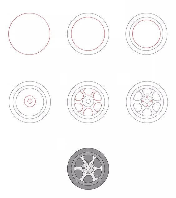 Desenhos de Roda imprimível