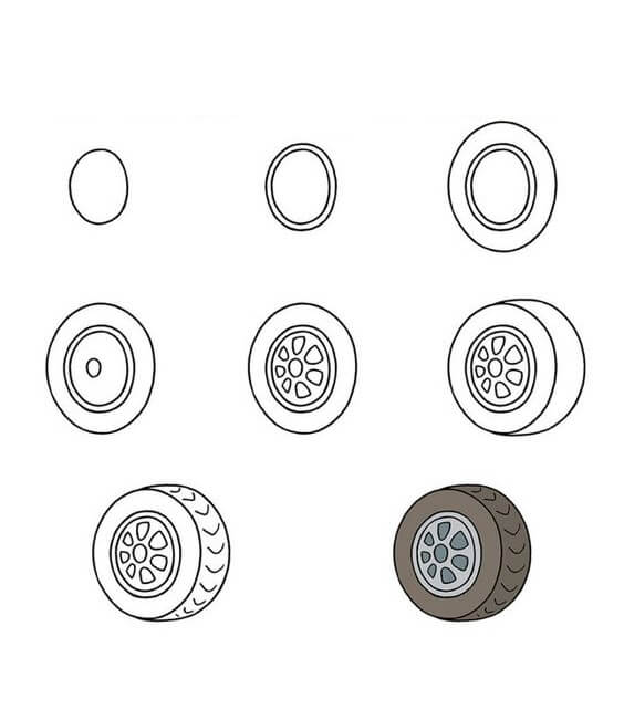 Desenhos de Roda para crianças
