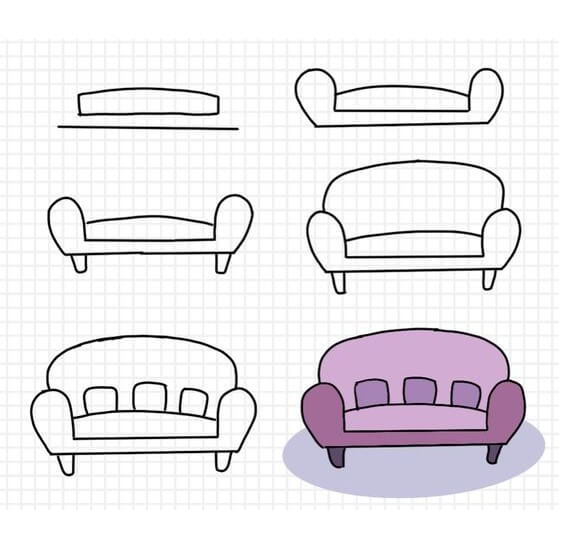 Desenhos de Sofá grátis