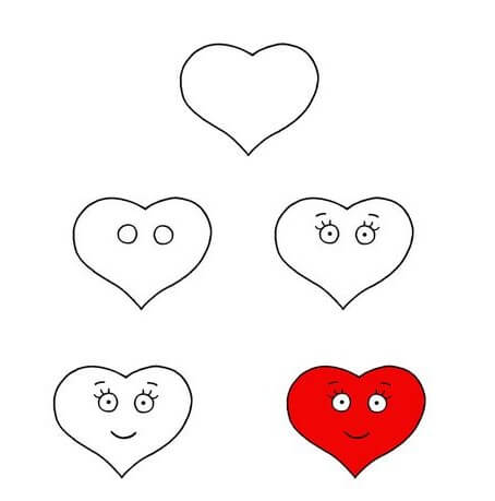 Desenhos de Sorriso de coração grátis