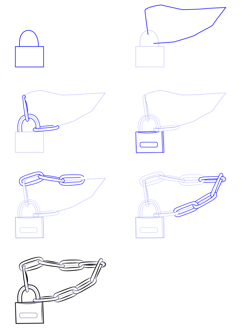 Desenhos de Um cadeado