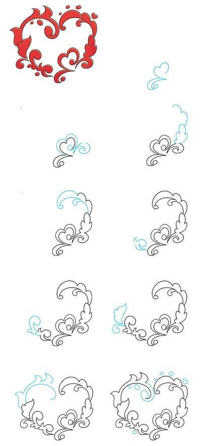Desenhos de Um coração lindo