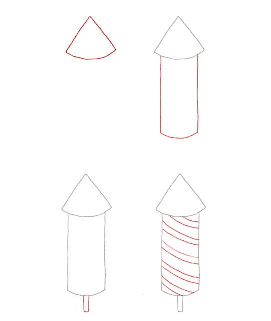Desenhos de Um fogo de artifício