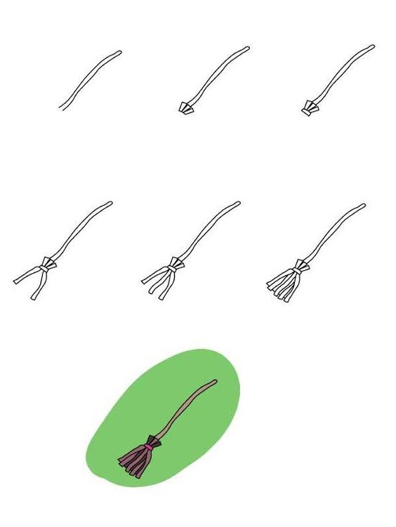 Desenhos de Vassoura para crianças