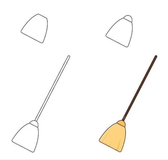 Desenhos de Vassoura simples