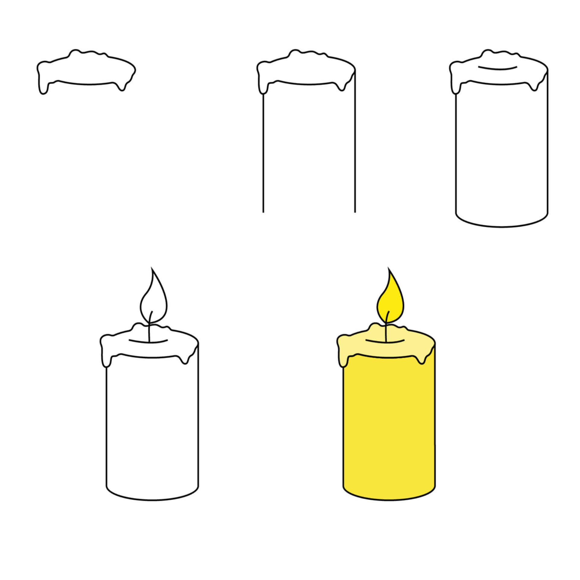Desenhos de Vela Amarela