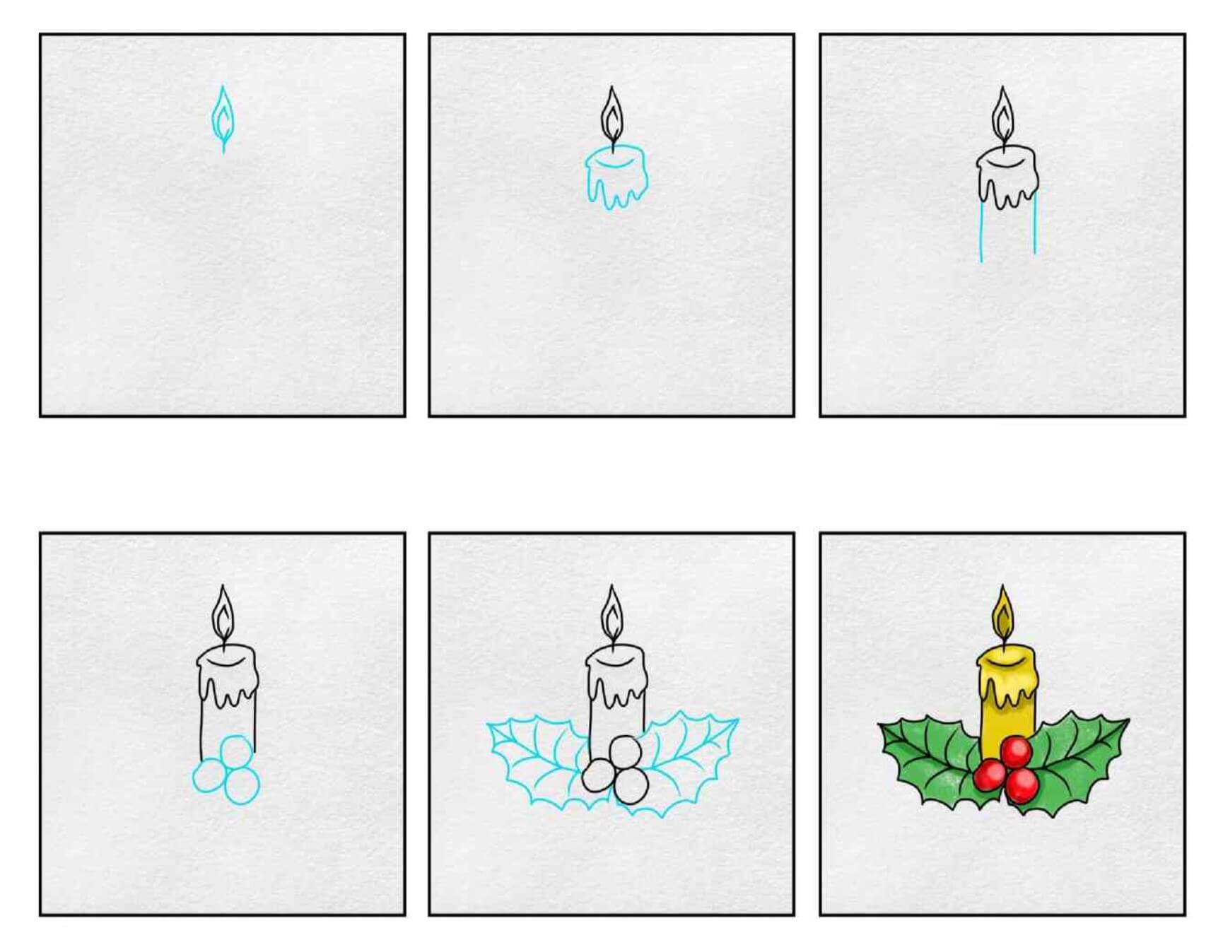 Desenhos de Vela de Natal