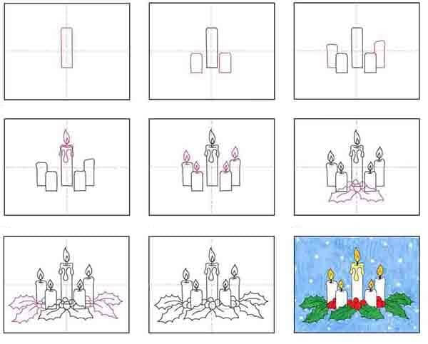 Desenhos de Vela decorativa
