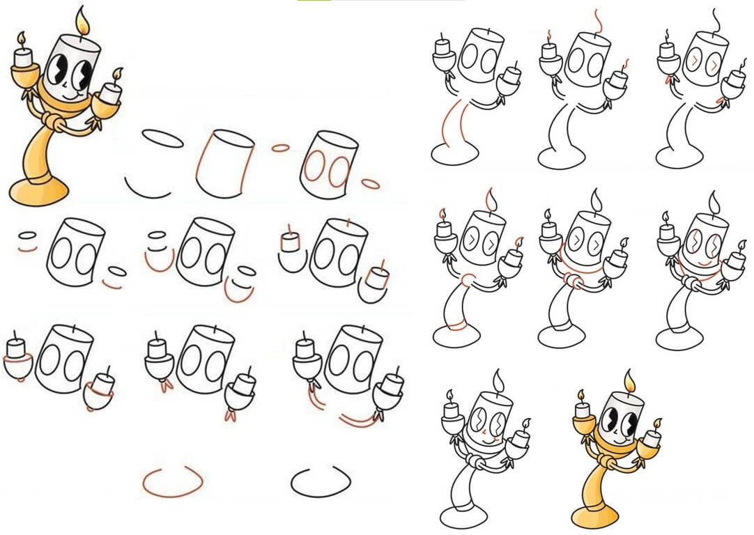 Desenhos de Vela fofa