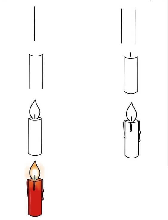 Desenhos de Vela Vermelha