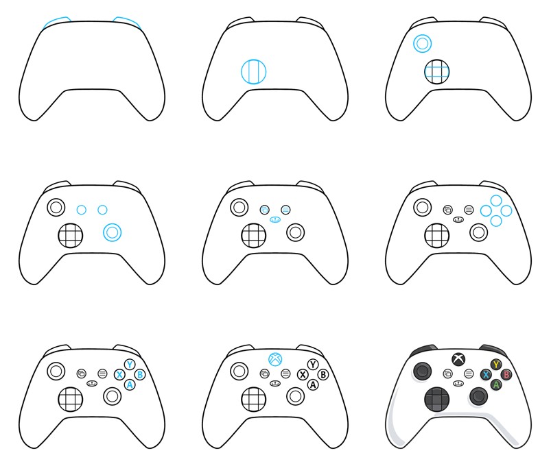 Desenhos de Xbox branco