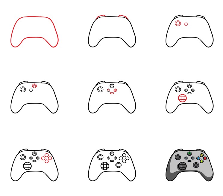 Desenhos de Xbox fácil