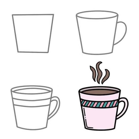 Desenhos de Xícara de café