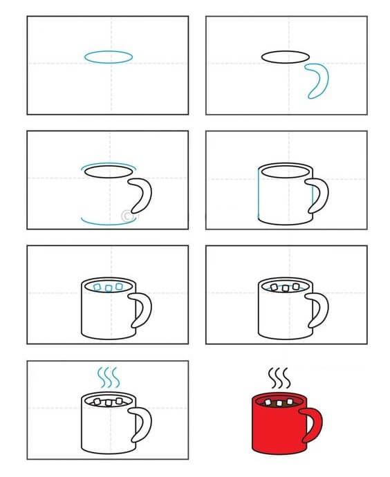 Desenhos de Xícara de café quente