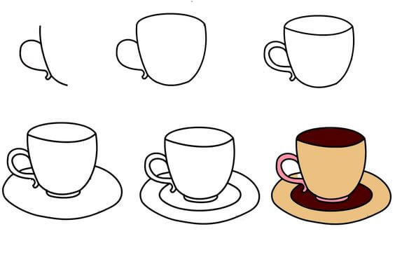 Desenhos de Xícara para Imprimir