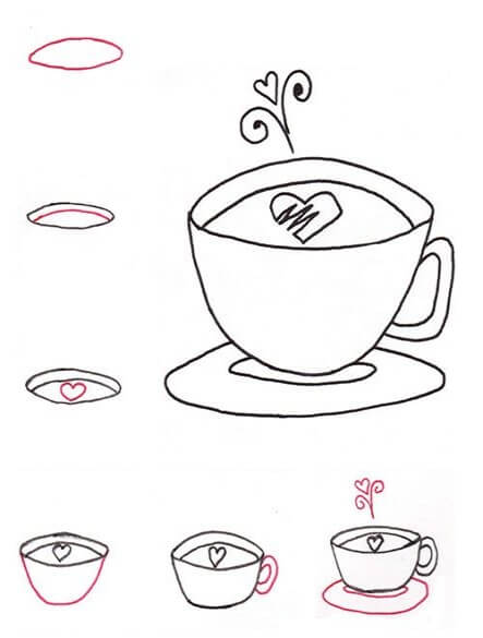 Desenhos de Xícara para o amor