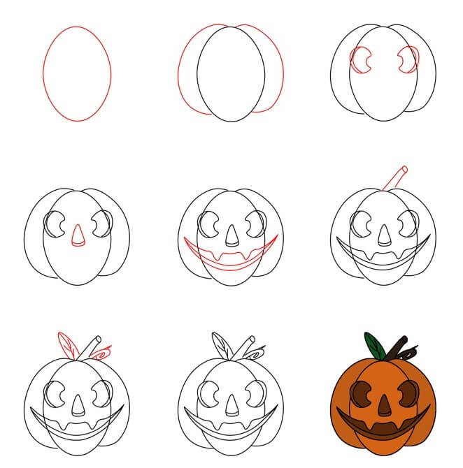 Desenhos de Abóbora de Halloween para imprimir