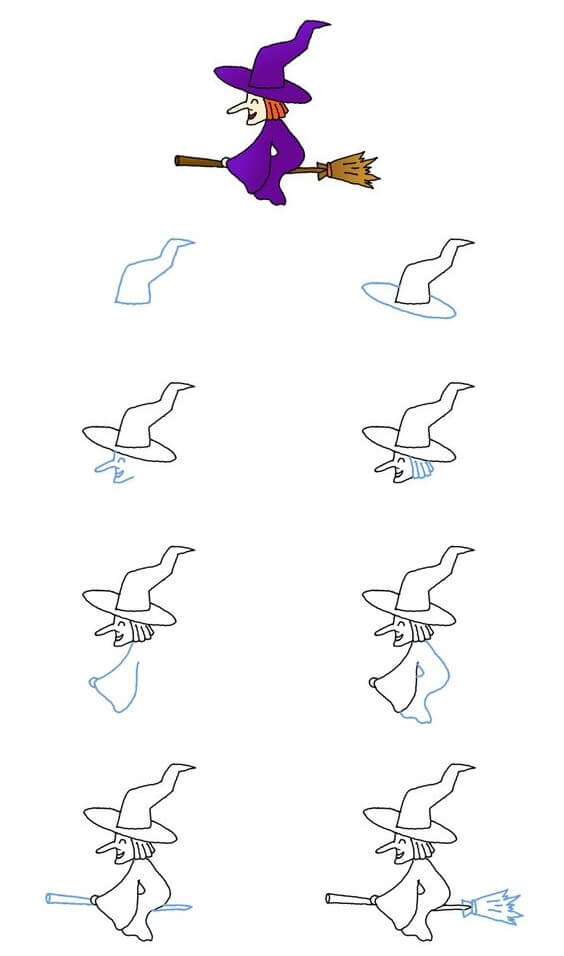 Desenhos de Bruxa engraçada