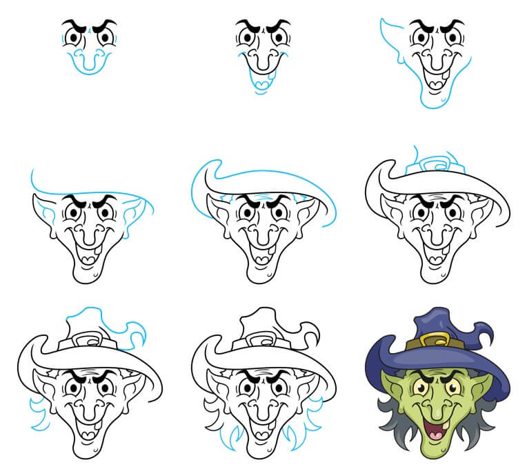 Desenhos de Bruxa feia