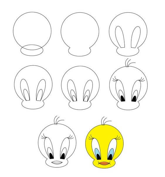Desenhos de Cabeça do Piu-Piu