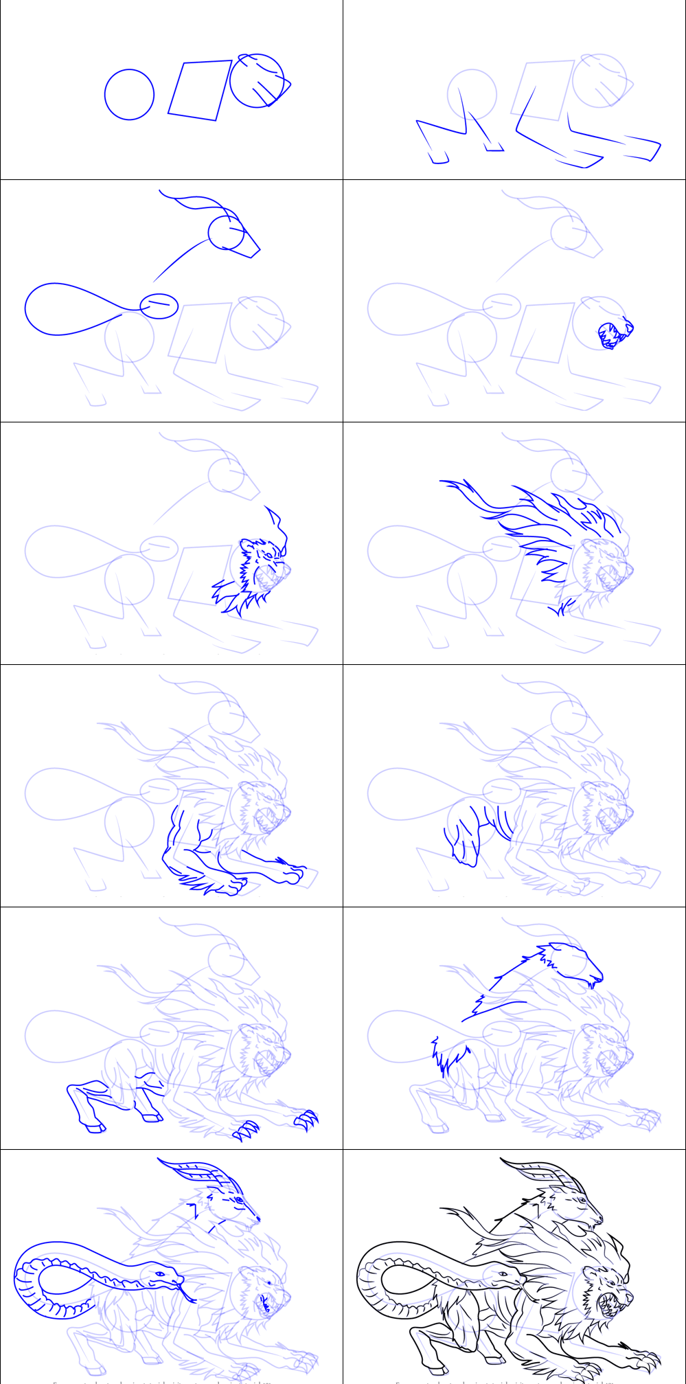 Desenhos de Detalhe da Quimera