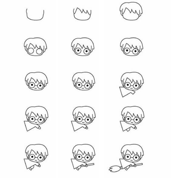 Desenhos de Esboço de Harry Potter