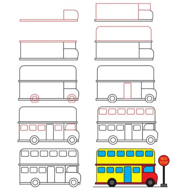 Desenhos de Estacionamento de ônibus