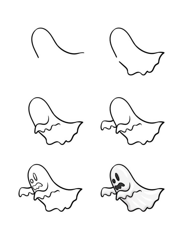 Desenhos de Fantasma de Halloween fácil