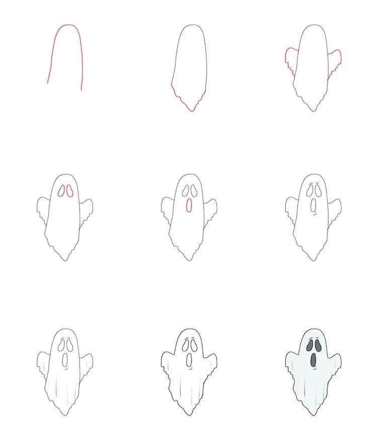 Desenhos de Fantasma de Halloween simples