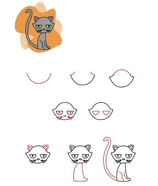 Desenhos de Gato triste de Halloween