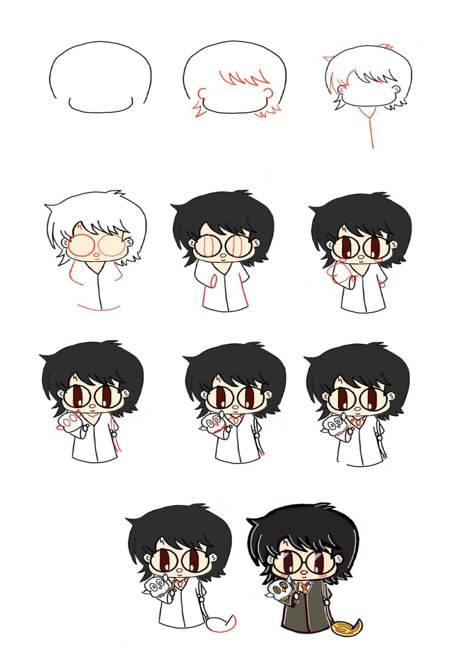 Desenhos de Harry Potter fofo grátis