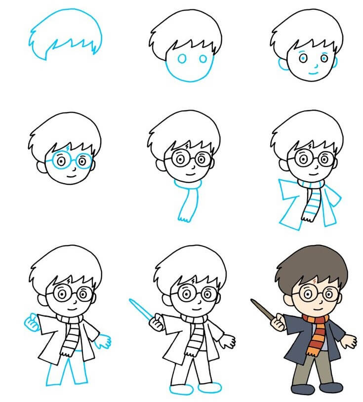 Desenhos de Harry Potter Mago