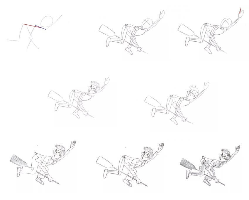 Desenhos de Harry Potter voa