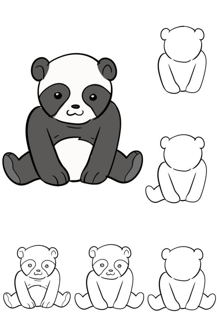 Desenhos de Ideia do urso panda (10)