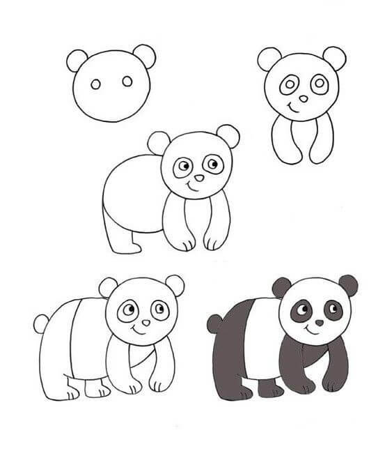 Desenhos de Ideia do urso panda (13)