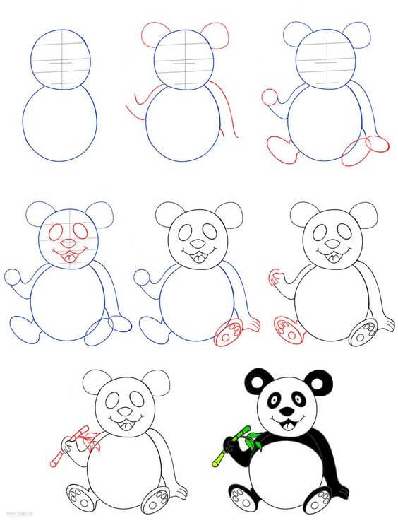 Desenhos de Ideia do urso panda (16)