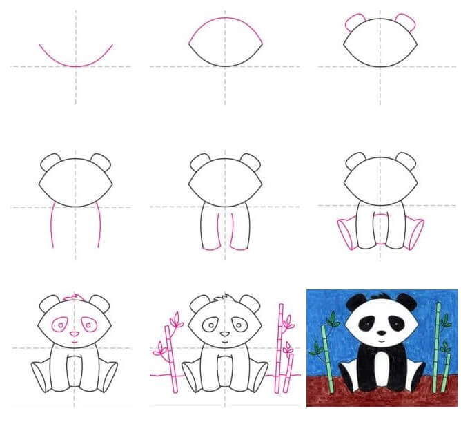 Desenhos de Ideia do urso panda (18)