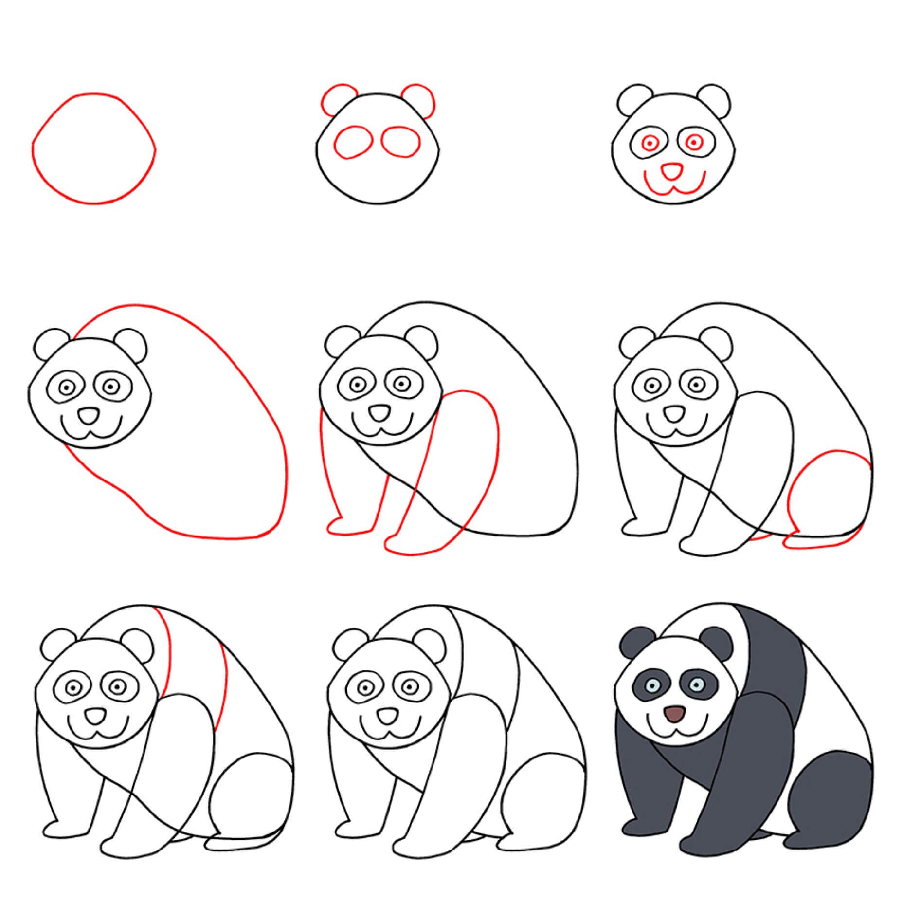 Desenhos de Ideia do urso panda (19)