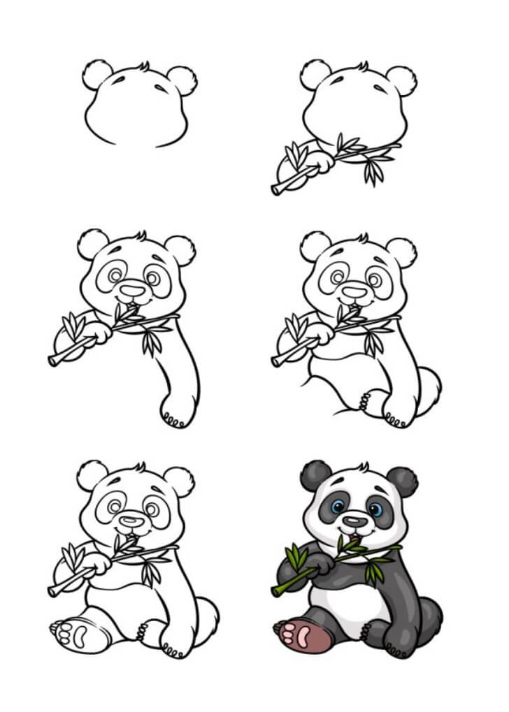 Desenhos de Ideia do urso panda (22)