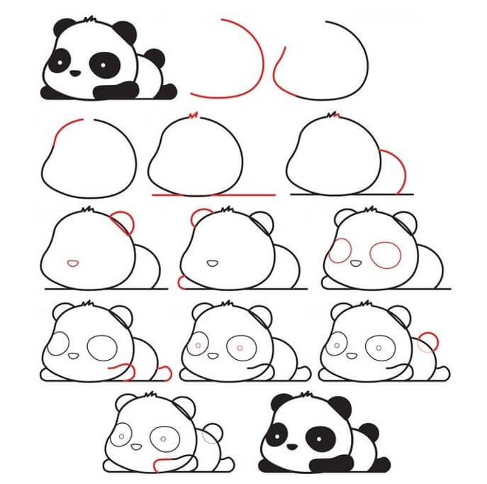 Desenhos de Ideia do urso panda (26)