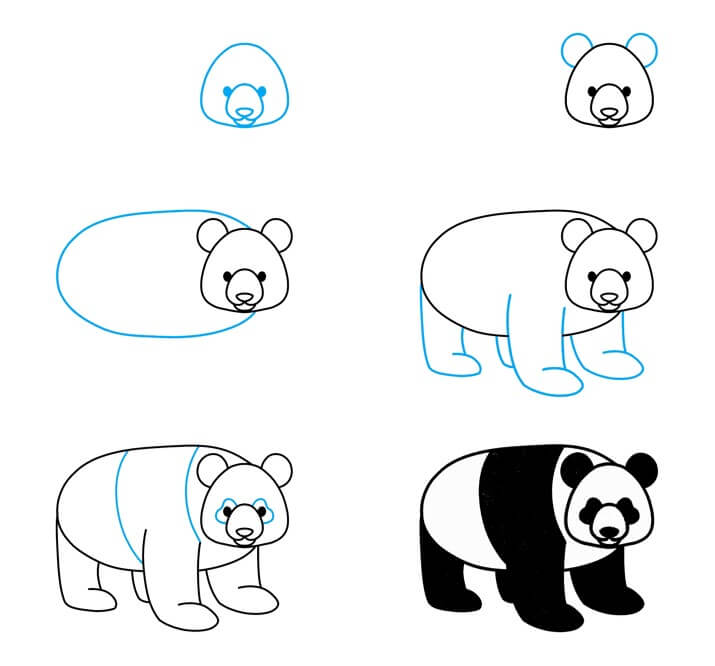 Desenhos de Ideia do urso panda (27)