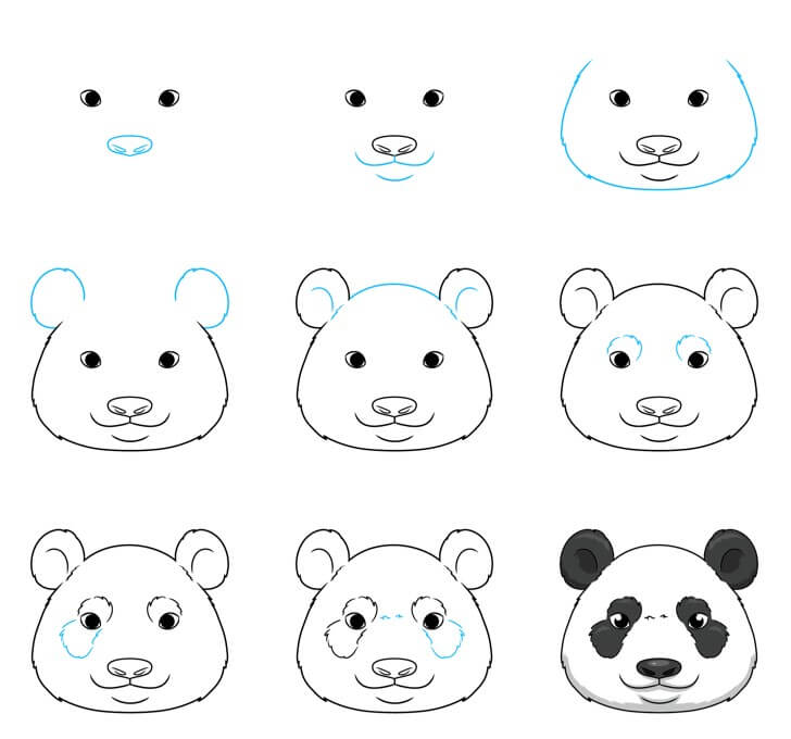 Desenhos de Ideia do urso panda (29)