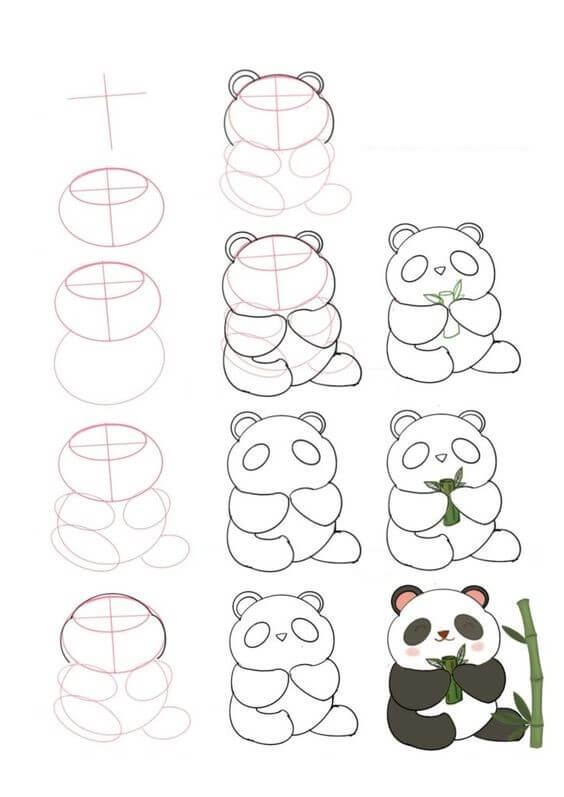 Desenhos de Ideia do urso panda (3)