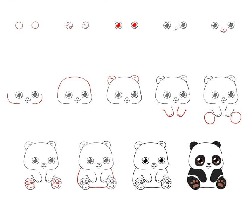 Desenhos de Ideia do urso panda (32)