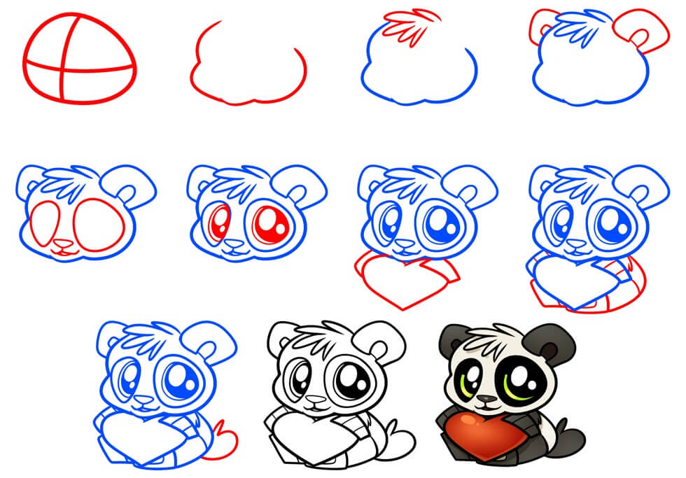 Desenhos de Ideia do urso panda (33)