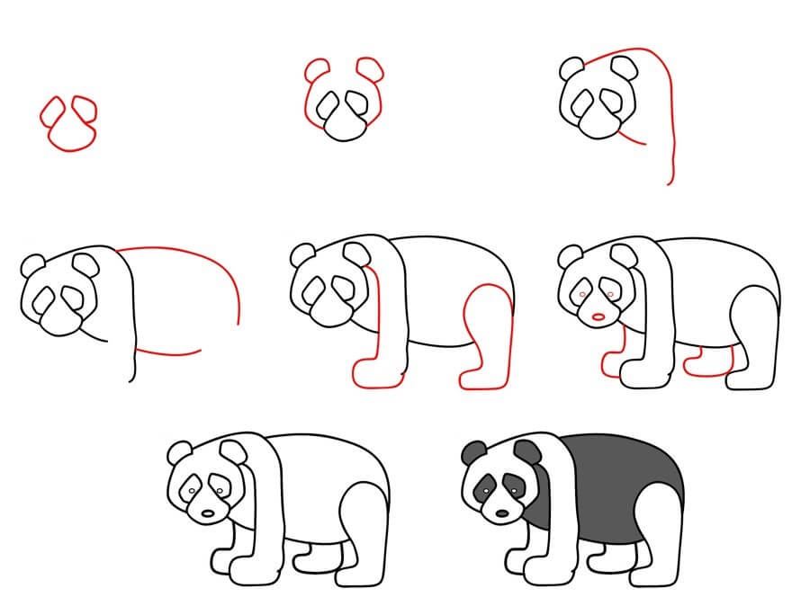 Desenhos de Ideia do urso panda (35)