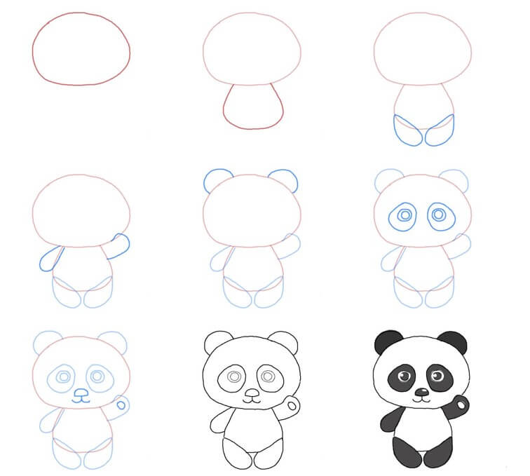 Desenhos de Ideia do urso panda (36)