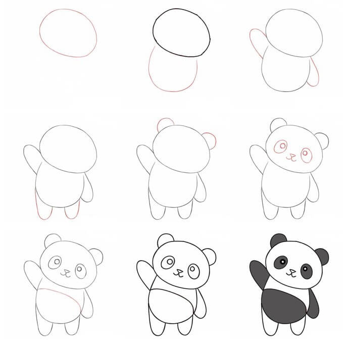 Desenhos de Ideia do urso panda (42)