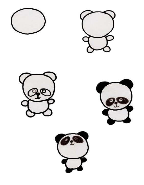 Desenhos de Ideia do urso panda (5)