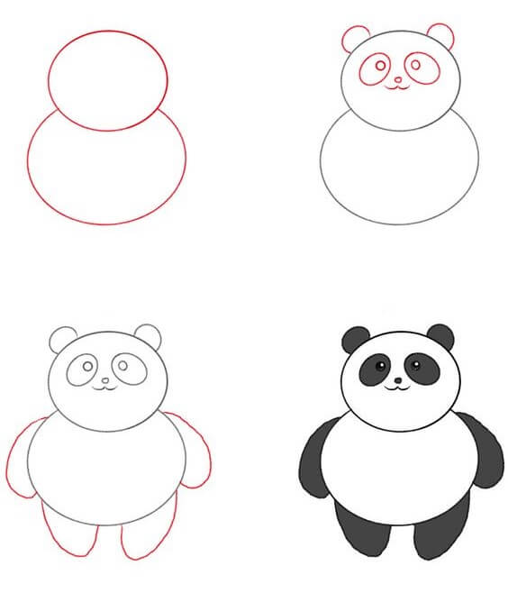 Desenhos de Ideia do urso panda (6)